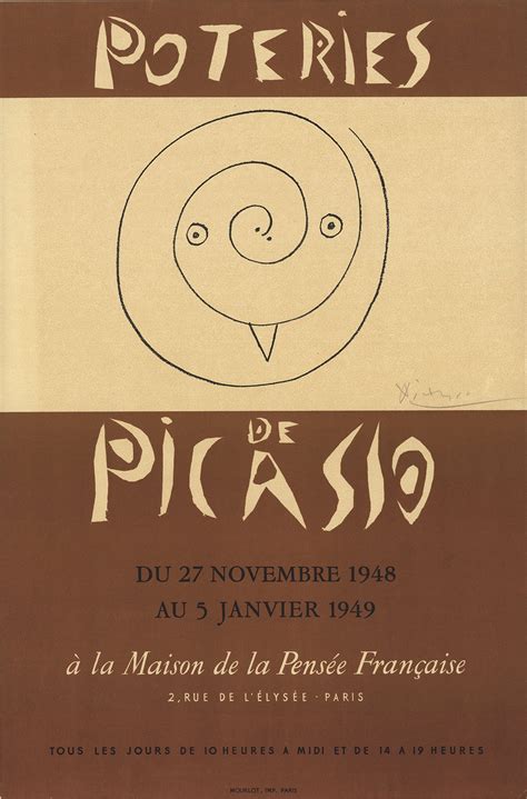 pablo picasso posteries de picasso signed    lithograph  cubism brown walmartcom