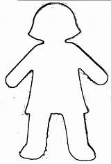 Doll Paper Template Chain Clip Clipart sketch template