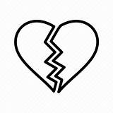 Heart Broken Icon Valentine 512px sketch template