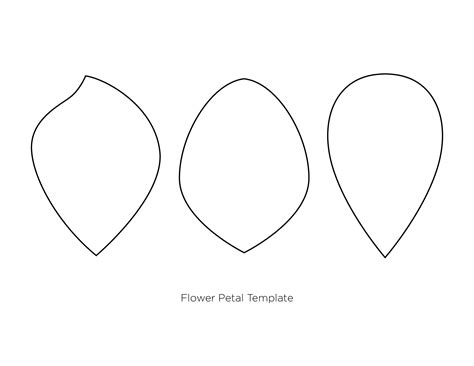 printable flower petal templates  making paper flowers  paper