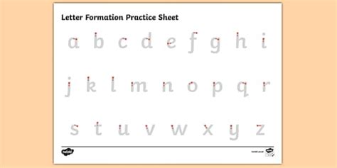 correct letter formation chart traceable handwriting sheet