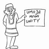 Coloring Kwanzaa Unity Umoja Surfnetkids Pages sketch template
