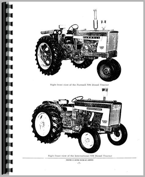 international harvester  industrial tractor parts manual