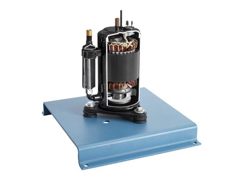 hermetic rotary compressor cutaway hands  hvac training