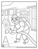 Firefighter Workers Woojr sketch template