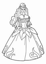 Coloring Princesa Dibujos Prinses Kleurplaat Princesas Gown Prinzessin Malvorlage Feest Sketch Printen Grote sketch template