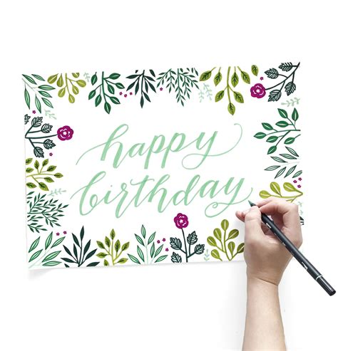 create  birthday card  envelope   sheet  paper tombow