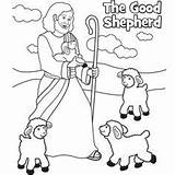 Coloring Shepherd Good Pages Jesus Easter School Sunday Kids Printable Bible Sheep Activities Colouring Crafts Drawing John Sheets Lord Color sketch template