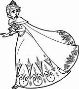 Elsa Queen Wecoloringpage sketch template