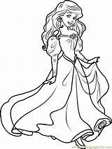 Ariel Coloring Princess Pages Disney Color Coloringpages101 Princesses Pdf Cartoon sketch template