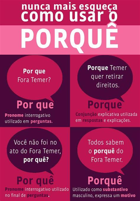 os 4 porquês dicas de portugues dicas de ensino