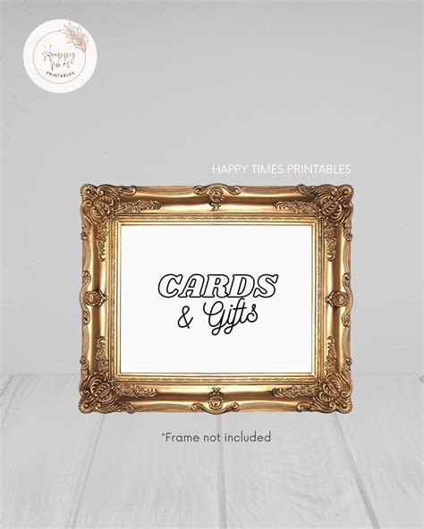 printable cards  gifts sign gifts  cards sign etsy