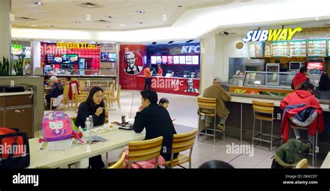 mall food court  toronto canada stock photo alamy