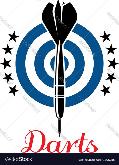 darts emblem  logo royalty  vector image
