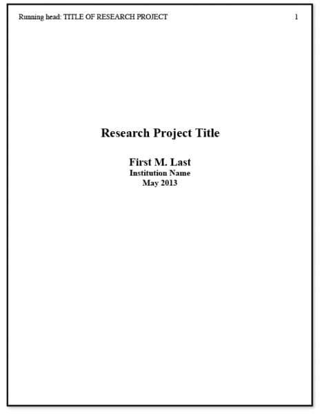 write  title page   research paper  mla format