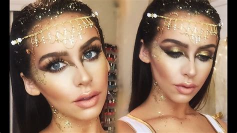 Golden Goddess Halloween Makeup Tutorial Youtube