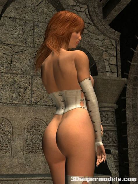 hot 3d model playa showing us her amazing curvy body ass point