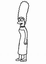 Coloring Simpson Simpsons Marge Disappointed Pages Printable sketch template