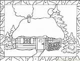 Coloring Snow Pages Printable Blower Houses Template sketch template