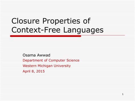 closure properties  context  languages