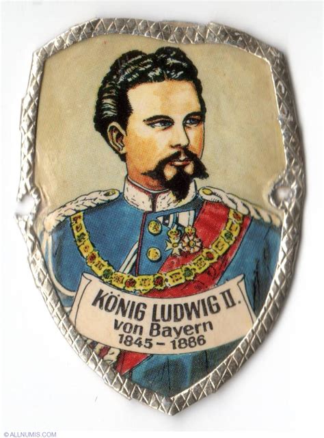 ludwig ii king  bavaria walking stick badgesshields germania medalie