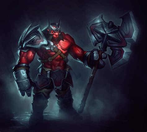 axe red conqueror set tom stockwell concept art characters game concept art fantasy warrior