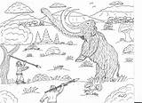 Woolly Coloring Prehistoric Mammoth Pages Mammals Hunt Robin Wooly Great sketch template