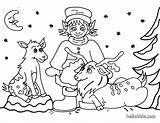 Christmas Reindeer Coloring Sprite Pages Color Print Santa Hellokids Online sketch template