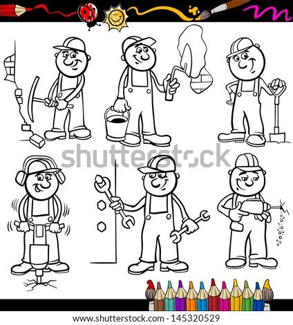 coloring book  page cartoon vector illustration  black  white