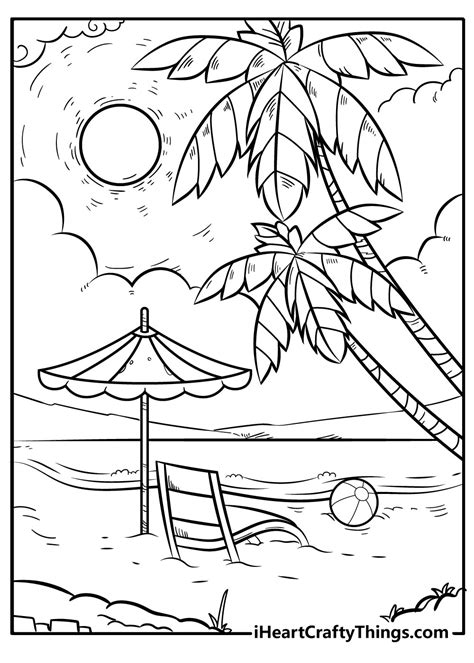 beach coloring pages  preschool