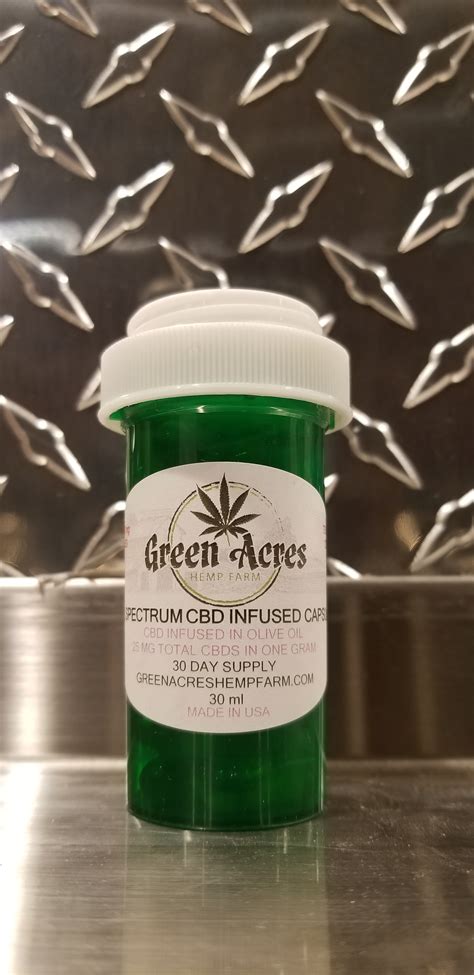 cbd infused olive oil capsules  capsules  bottle green acres