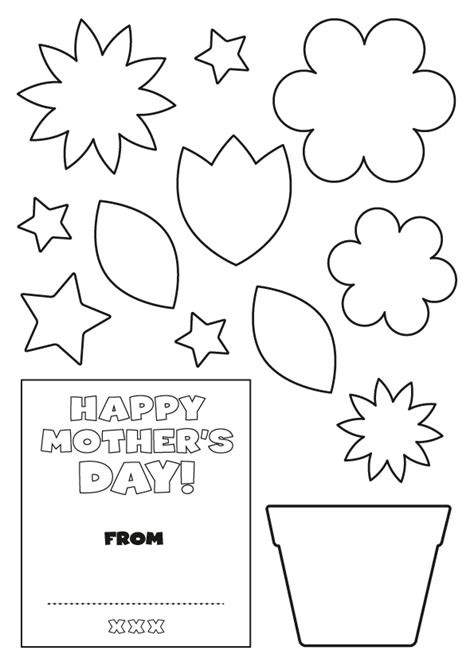 early play templates mothers day card templates