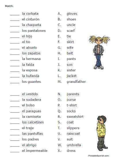 teach child   read printable spanish conversation worksheets