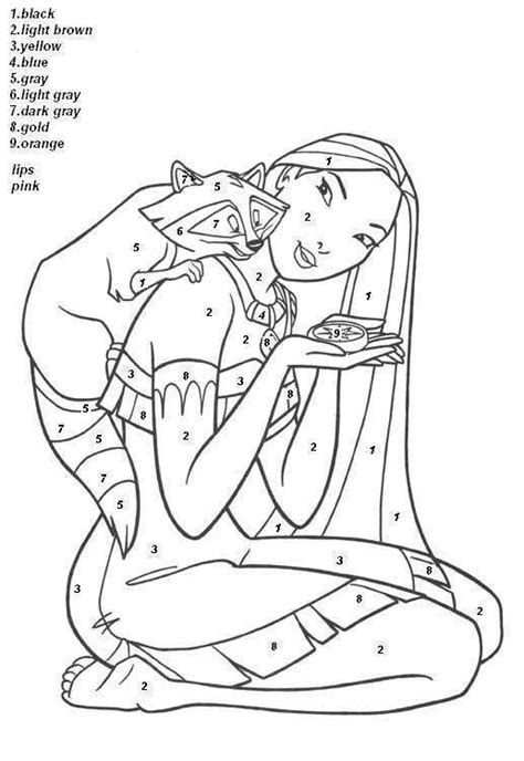 coloring disney color  number coloring pages