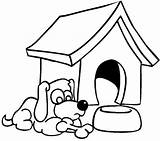 Dog House Kennel Coloring Drawing Clipart Line Clip Pages Cabin Colouring Log Sketch Houses Para School Drawings Colorir Print Inside sketch template