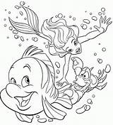 Mermaid Coloring Little Pages Ariel Printable Color Sheets Disney Colouring Coloringpagesabc Kids Colorear Para Sirenita Printables Print Gif sketch template
