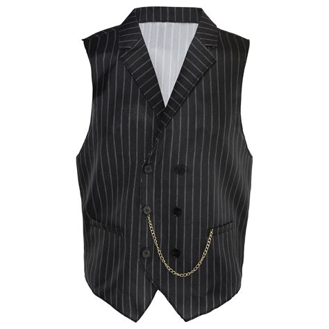 amscan roaring  gangster vest halloween costume  men gatsby party  gold tone chain