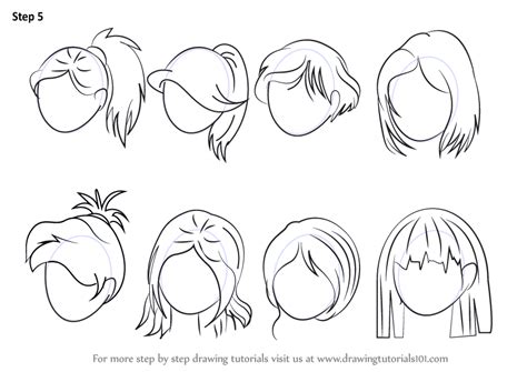 learn   draw anime hair female hair step  step drawing