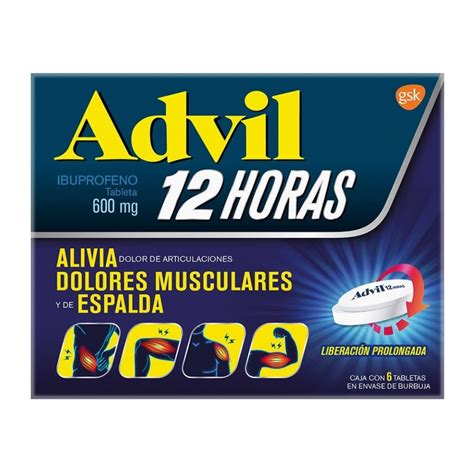 advil  mg  tabletas de liberacion prolongada walmart