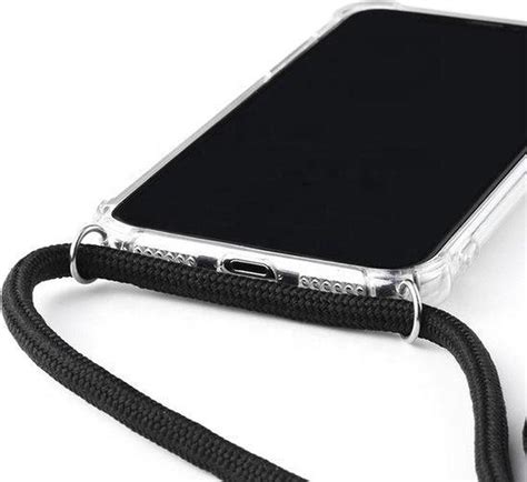 iphone xr transparant backcover hoesje case met zwart koord   screenprotector bolcom
