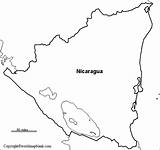 Nicaragua Map Blank Outline sketch template