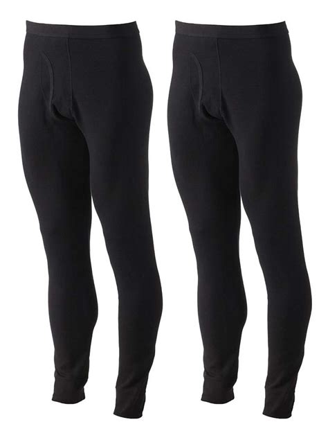 Croft And Barrow Solid Thermal Long John Underwear Pants 2 Pack