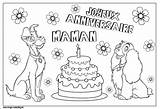 Coloriage Mamie Maman Miam Clochard Birthday sketch template