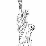 Coloring Libertad Estatua Liberty Statue September sketch template