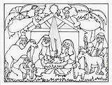Jesus Birth Coloring Pages Christ Getdrawings Bible Christmas Story sketch template