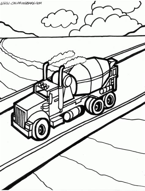 semi truck coloring page coloring home