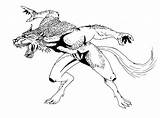 Werewolf Coloring Lobo Garou Loup Werwolf Dibujos Lobisomem Personnages Coloriages Personajes sketch template
