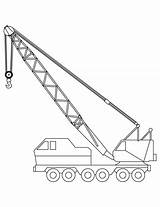Crane Truck Coloring Colouring Pages sketch template