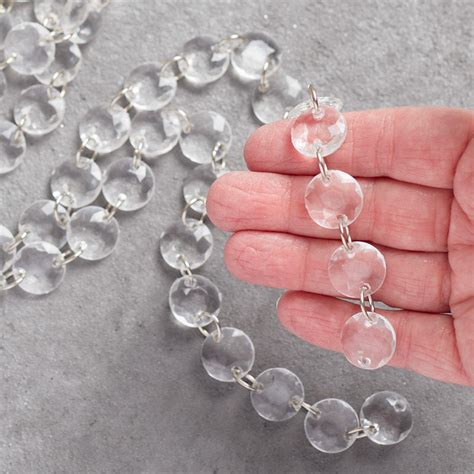 clear acrylic faceted gem mini garland christmas garlands christmas  winter holiday