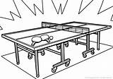 Table Tennis Pong Ping Coloring Pages Print Sports sketch template